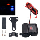 Waterproof 12v/24v Motorcycle USB Charger Power Adapter Socket&Voltmeter Display