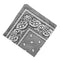 Unisex Cotton Paisley Print Cowboy Bandana Head Wrap Wristband Kerchief Gray