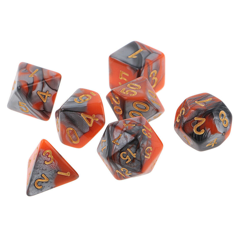 28x Two-colored Polyhedral Dice for D & D DND RPG MTG Table Games Tabletop