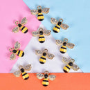 10Pcs/Set Enamel Crystal Honeybee Charms Pendant Jewelry DIY Making CraftNWUV`US