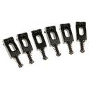 Set of 6 Vibrato Bridge Saddles for Electric Guitar Instrument Accs - Black
