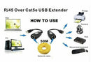 USB to RJ45 CAT5/CAT5e/CAT6 LAN UTP Extension Cable Extender Adapter Up to 150ft