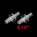 20 Pcs 4mm Dia Straight 2 Way Aquarium Fish Tank Air Line Connector
