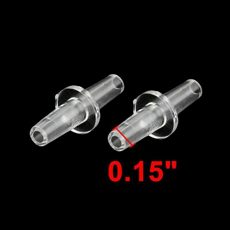20 Pcs 4mm Dia Straight 2 Way Aquarium Fish Tank Air Line Connector
