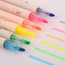 3 Pcs Rainbow Double Write Cute Permanent Highlighter School Markers Supply C6E4