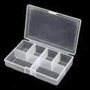 Clear 6 Grids Fishing Lure Bait Box Fishing Beads Snaps Jigs Container Case