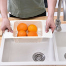 Plastic Retractable Vegetable Fruit Washing Drain Basket Over Sink Drain Ra H6B6