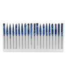 20Pcs Shank Blue Coated Cnc End Mills Carbide Milling Cutter Cnc Router Bit