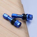 4pcs Car Stainless Steel Clamp-in Tubeless Tyre Tire Wheel Valves (Blue)