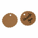 Wedding Kraft Brown Paper Tags 100pcs Thank You Party Wedding Scalloped Kra