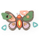 Baby Kids Wooden Butterfly Montessori Educational Color Shape Match Toys