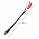 2pcs 6 inch RCA Male to 2 RCA Female Audio Speaker Adapter Y Splitter Cable Line