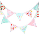 Cotton Fabric Flags Pink Blue Bird Pennant Wedding Baby Show Party Event Supply