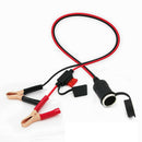 2FT 12V 24V Car Cigarette Lighter Socket Female Adapter 10A Alligator Clips