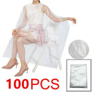 200Pcs Disposable Hair Cutting Cape Gown Hair Cut Barber Capes Transparent
