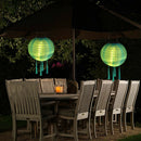 10inch LED Solar Lantern Waterproof Outdoor Hanging Decor Lamp (Light Blue)