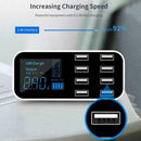 1Pc 8 Port Quick USB Charger 3.0 with LED Display Car Phone Mobile Chargers E2O8