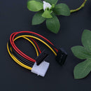 4Pin IDE to 2 Serial ATA SATA Y Splitter Hard Drive Power Adapter Cable