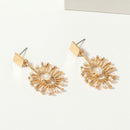 Fashion Exquisite Zinc Alloy Simulated Pearls Drop Earrings Charms Bridal D