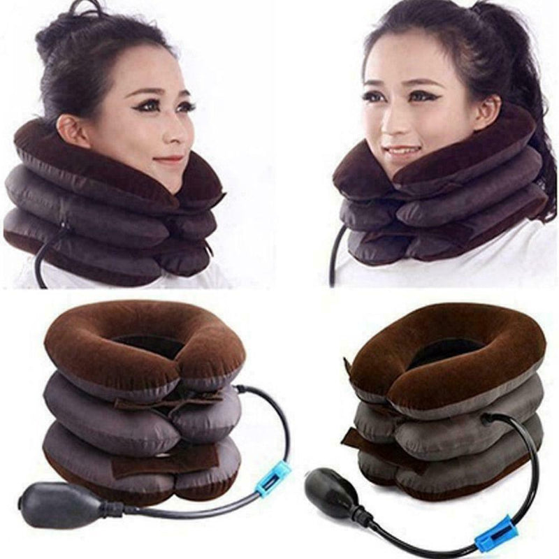 Inflatable Air-Neck Shoulder Pain Cervical Traction Device Comfort Brace Y4F9