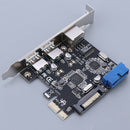 PCI-E to USB 3.0 4-Port PCI Express Card,Mini PCI-E Hub Controller Adapter -