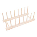 Wood Plate Holder Dish Rack Drain Storage Display Stand Kitchen OrganizerS Bj