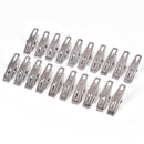 20X Stainless Steel Clothes Pegs Laundry Metal Clamps Metal Hanging Pins Clip M!