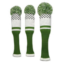 Golf Club Sets Knitting Clubs Headcovers Wood Driver Caps White Green