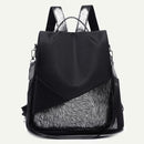Multifunction Anti-theft Backpacks Women Shoulder Top-handle Bags (Black)