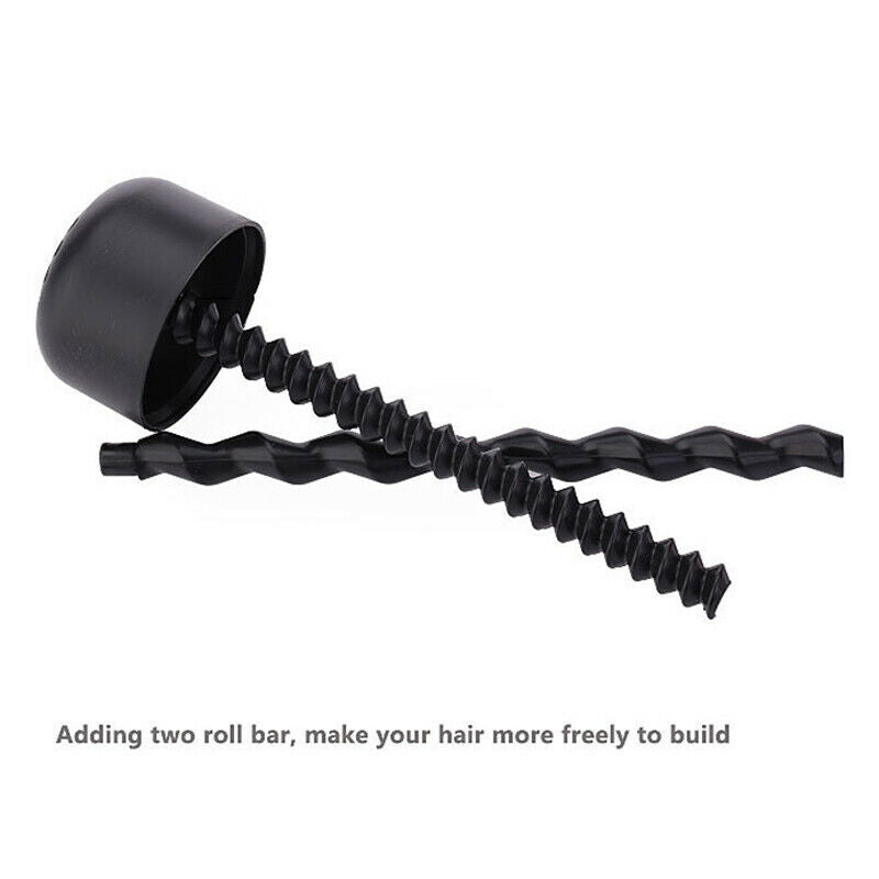 Black Portable Convenient Hair Dryer Diffuser Magic Wind Spin Detachable Dr V4V8