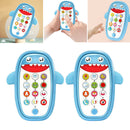 2x Infants Shark Music Phone Toys Lights Music Play and Learn 6+ Months blue