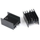 10Pcs 20x15x11mm Black Aluminum Heat Sink for TO-220 Triode TSAU JC,a