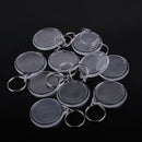 10pcs Acrylic Blank Round Clear Photo Keychain Picture Frame Gifts DIY Key Ring