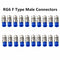 Rg6 F Type Connector Coax Coaxial Compression Fitting 20 Pack (Blue) R9N1
