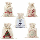 5 Pack Christmas Bags Santa Sack,Canvas Bag for Gifts Kids Christmas Gift,C