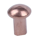200 Pcs 5/64 x 1/8 inch Round Head Copper Solid Rivets Fasteners