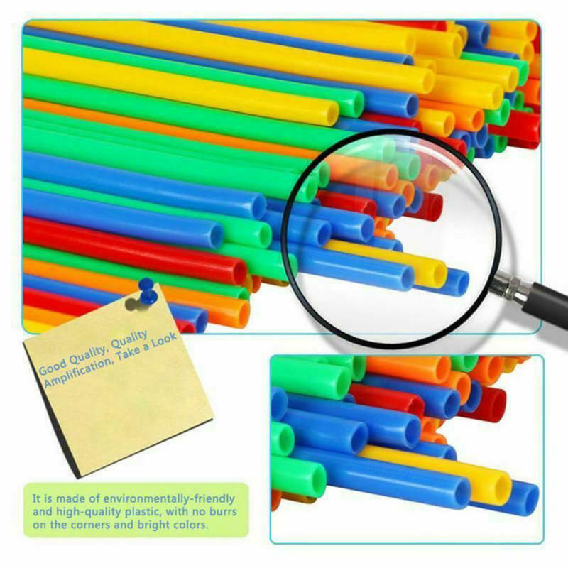 Space Puzzle Straw Splicing Assembly Building Blocks Kids Toys Gift