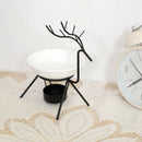 Deer Shape Iron Essential Oil Aroma Burner Candle Holder Home Decorations E W7T9