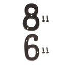 6 &8 Heavy Duty Wrought Iron House Address Number Digits for Door Sign