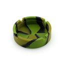 Portable Silicone Rubber Ashtray Soft Round Camouflage Ashtray T8X1