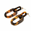 Large Acrylic Leopard Square Earrings for Women Minimalist Jewelry Cutout S G8I2