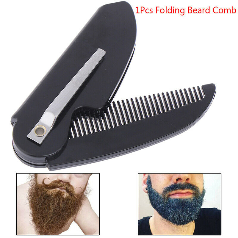 1Pc Portable Foldable Pocket Clip Hair Mustache Folding Beard Comb Styling To Gw