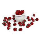 50pcs 3cm Artificial Silk Rose Bud Flower Heads Wedding Home DIY Decor Craft Red
