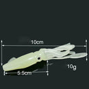 5Pcs 4.3 inch Glow Luminous Soft Squid Octopus Skirts Fishing Lure Baits