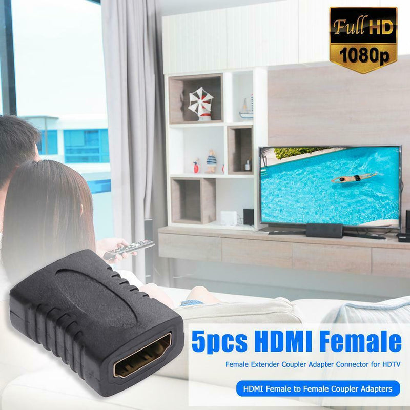 5pcs HDMI Female to Female Extender Coupler Adapter Connector for HDTV