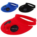 Blue Summer Sport Outdoor Hat Cap With Solar Sun Power Cooling Fan Bicyclin S7T4