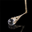 New Womens Paris Eiffel Tower Transparent Crystal Ball Pendant Long Necklace Kw