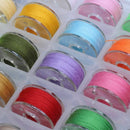 Prewound Thread Bobbins with Bobbin Box for Brother/ Babylock/ Janome/ Elna J1K3