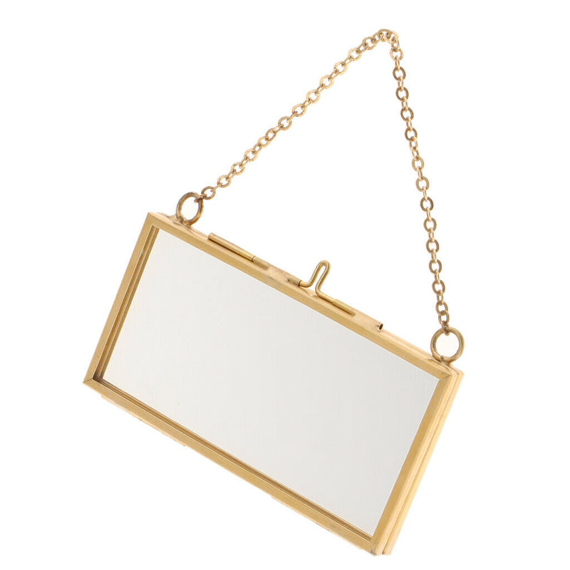 4Pcs Retro Double Sided Hanging Clear Glass Hanging Frame Pictures Frames