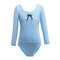 Kids Girls Long Sleeve Ballet Dancer Leotard for Ballerina (Blue 10-11T) A#S